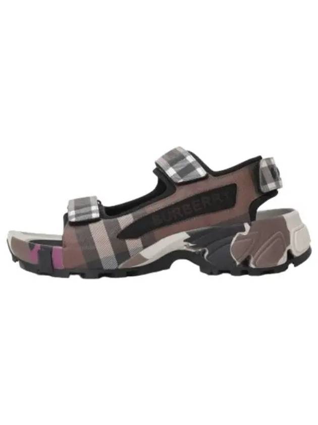 Check camo mix velcro sandals multicolor - BURBERRY - BALAAN 1