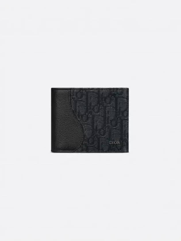 Oblique Saddle Compact Half Wallet Black - DIOR - BALAAN 2