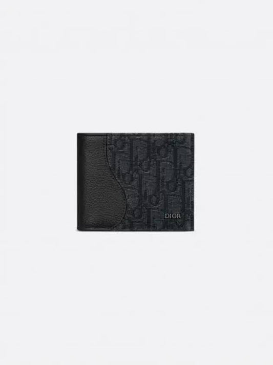 Oblique Saddle Compact Half Wallet Black - DIOR - BALAAN 2