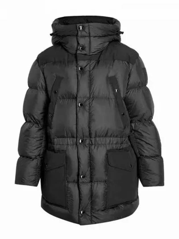 Logo Applique Nylon Puffer Coat Black - BURBERRY - BALAAN 2