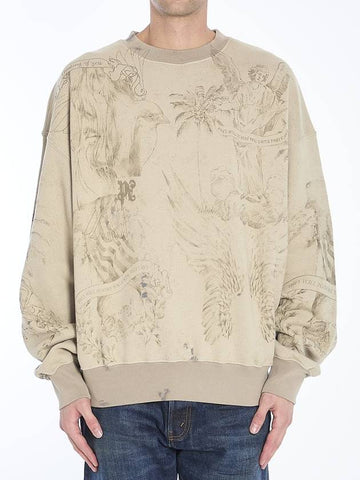 Pencil All Over Sweatshirt - PALM ANGELS - BALAAN 1