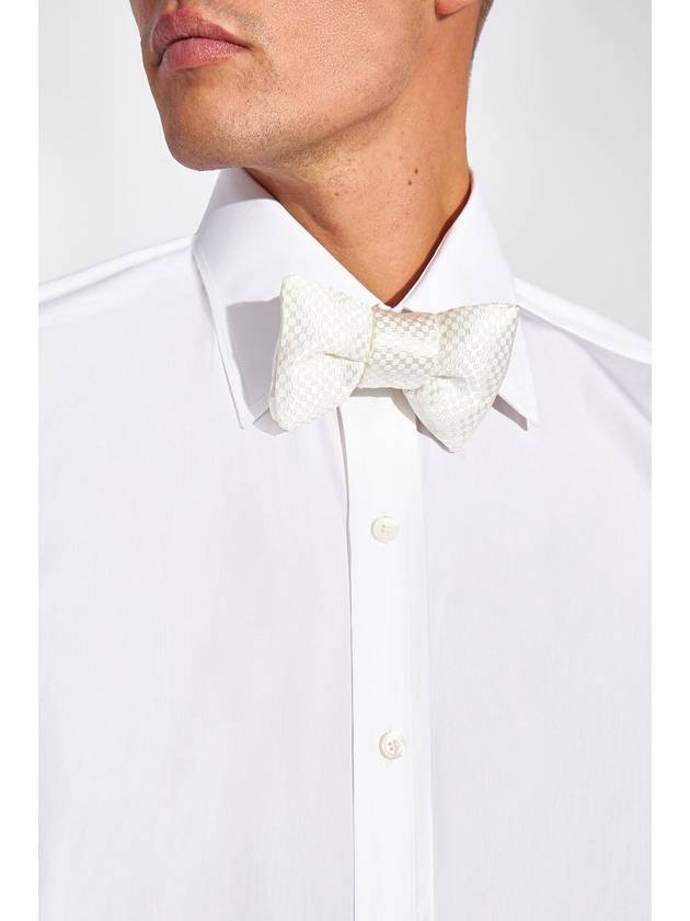 Tom Ford Textured Bow Tie, Men's, White - TOM FORD - BALAAN 2