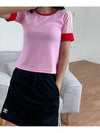 Adicolor 70s Knit Short Sleeve T Shirt Pink - ADIDAS - BALAAN 3