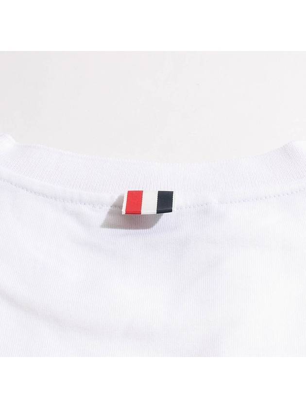 Midweight Jersey Short Sleeve T-Shirt White - THOM BROWNE - BALAAN 6