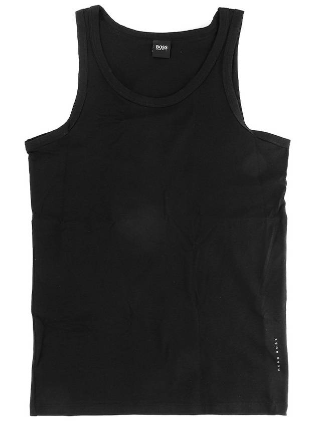 Crew Neck Cotton Sleeveless Black - HUGO BOSS - BALAAN 2