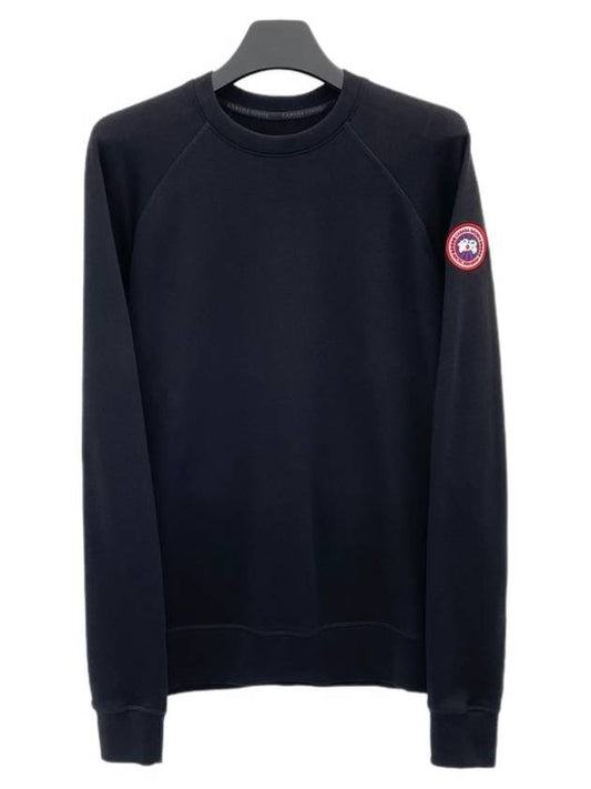 Men's Huron Crew Neck Sweatshirt Black - CANADA GOOSE - BALAAN 2