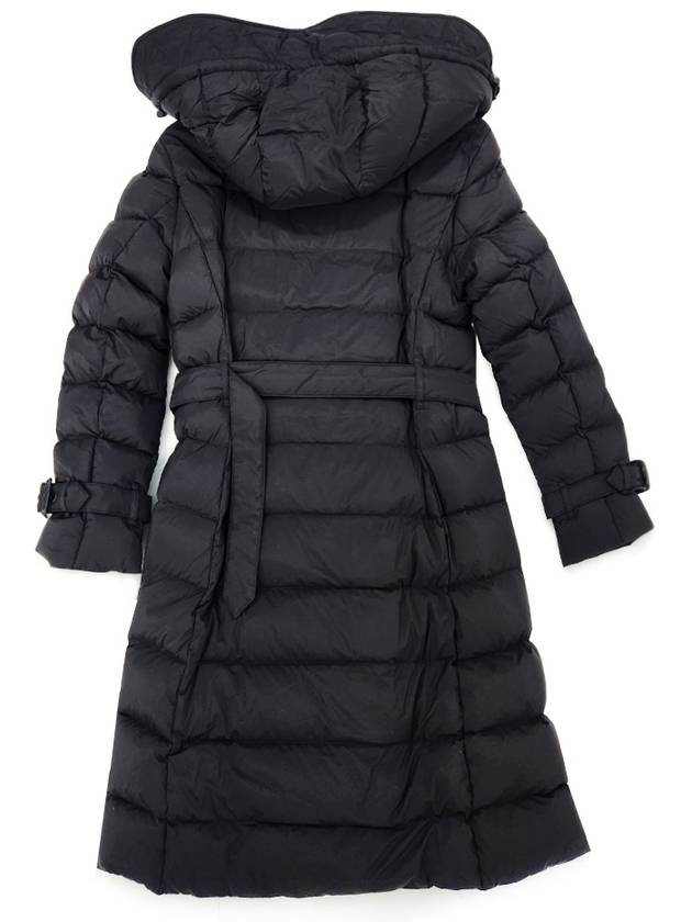 Women's Double Breasted Hooded Padded Black - BURBERRY - BALAAN 3