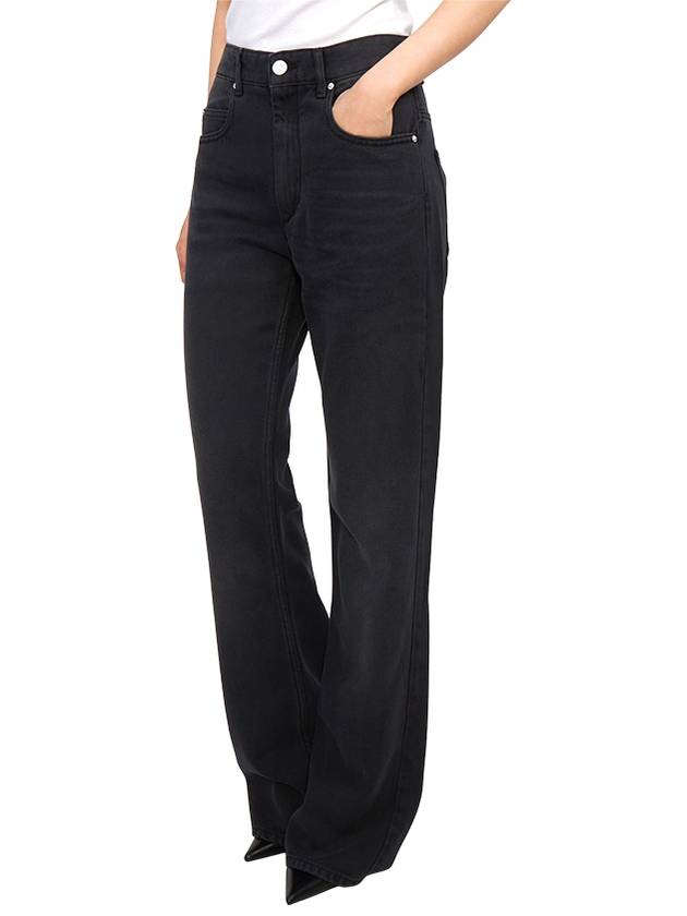 Belvira High Rise Bootcut Jeans Black - ISABEL MARANT - BALAAN 7