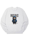 Bay Bear Sweatshirt Indigo Blue Melange Grey - MONSTER REPUBLIC - BALAAN 1