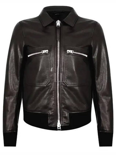 Grain Leather Jacket Brown - TOM FORD - BALAAN 2