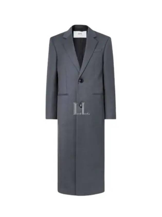 Tailored Wool Single Coat Grey - AMI - BALAAN 2