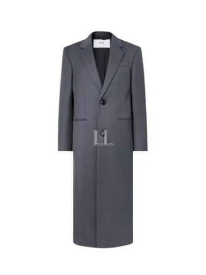 Tailored Wool Single Coat Grey - AMI - BALAAN 2