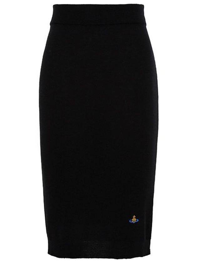 Embroidered ORB Pencil Skirt Black - VIVIENNE WESTWOOD - BALAAN 2