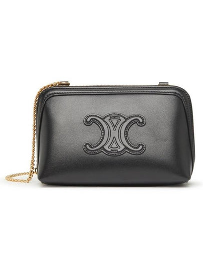 Coeur Triomphe Chain Clutch Bag Black - CELINE - BALAAN 2