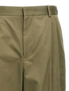 Pleated Trousers Straight Pants Green - LOEWE - BALAAN 4