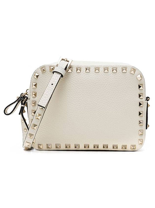 Rockstud Small Cross Bag Ivory - VALENTINO - BALAAN.