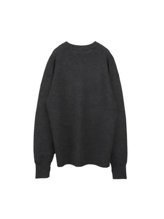 Crew neck wool knit PARKE SNM 1044 COAL - STUDIO NICHOLSON - BALAAN 2