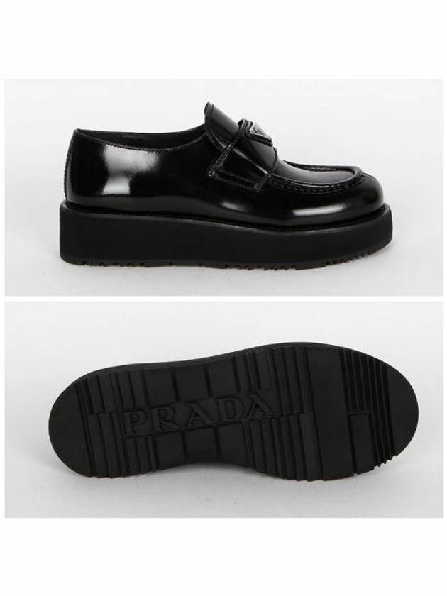 Brushed Leather Loafers Black - PRADA - BALAAN 4