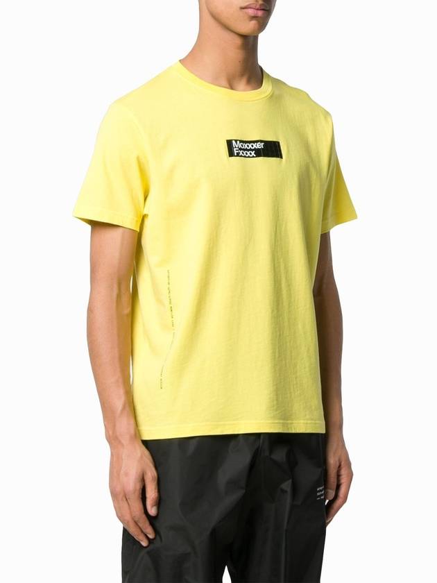 Fragment Chest Patch Short Sleeve T-Shirt Yellow - MONCLER - BALAAN 4