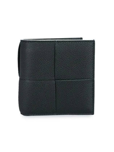 Bilford Grain Leather Half Wallet Dark Green - BOTTEGA VENETA - BALAAN 1