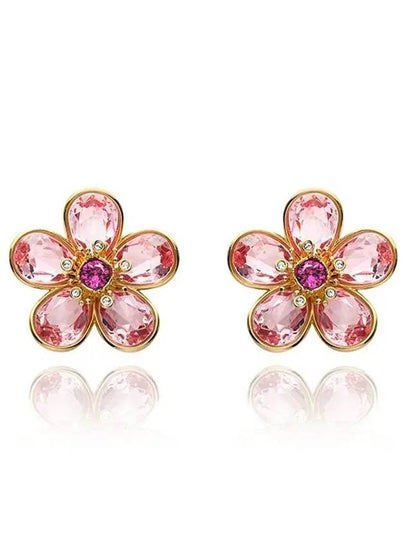 Women's Florere Stud Flower Earrings Pink - SWAROVSKI - BALAAN 2