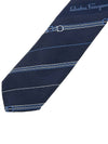 Men's Gancini Stripe Silk Tie Marine Blue - SALVATORE FERRAGAMO - BALAAN 9