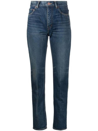 Cindy Mid Rise Denim Jeans Dark Beach Blue - SAINT LAURENT - BALAAN 2