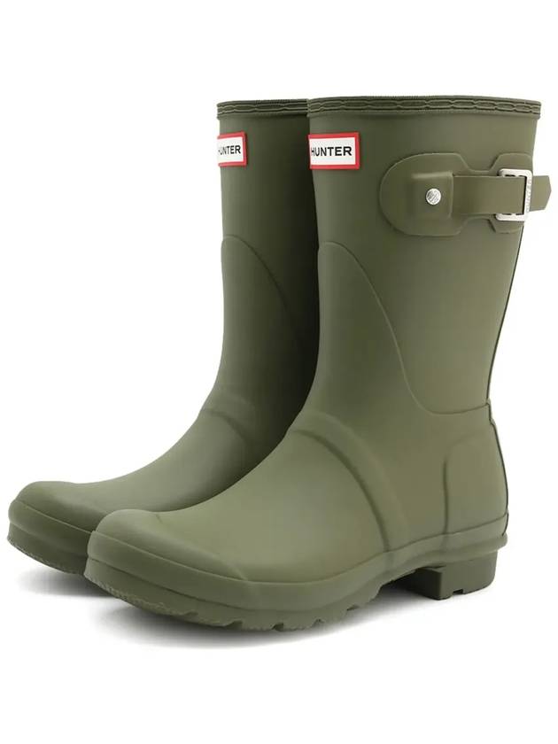 Original Matte Short Rain Boots Olive Leaf - HUNTER - BALAAN 6