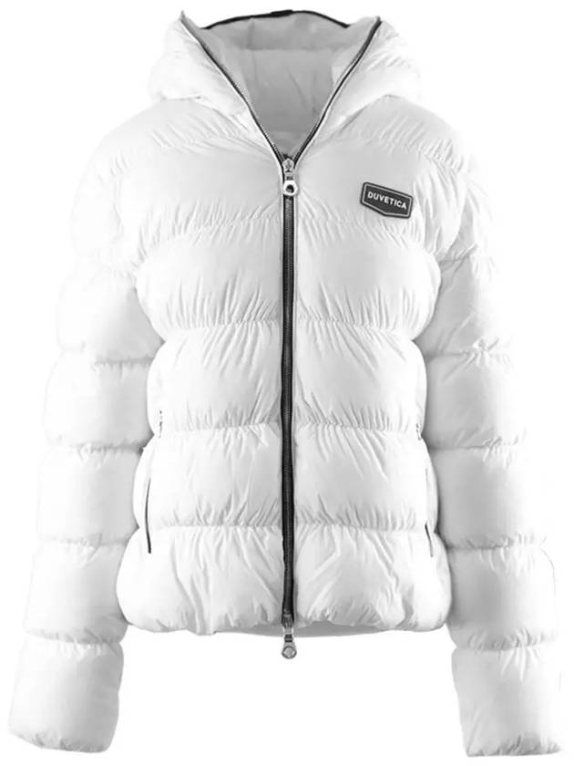 GAMONA logo patch hood padded jacket white - DUVETICA - BALAAN 3