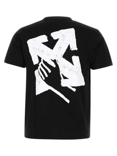 Hand Arrow Short Sleeve T-Shirt Black - OFF WHITE - BALAAN 1