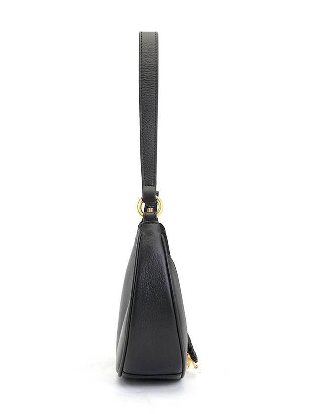 Hana Half Moon Leather Shoulder Bag Black - CHLOE - BALAAN 3