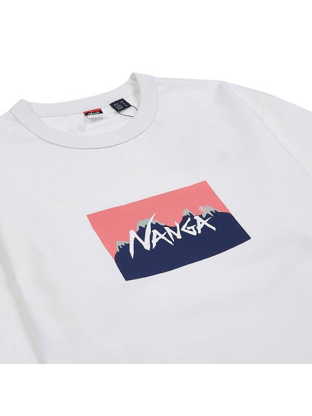 Men's Eco Hybrid Logo TShirt NW2411 1G805 C WHT PINK - NANGA - BALAAN 3