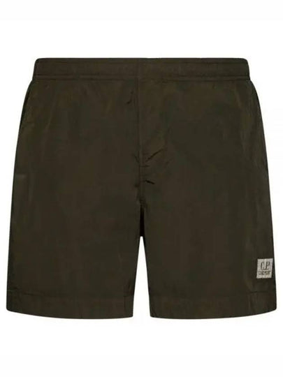 Eco-Chrome R Logo Patch Swim Shorts Green - CP COMPANY - BALAAN 2