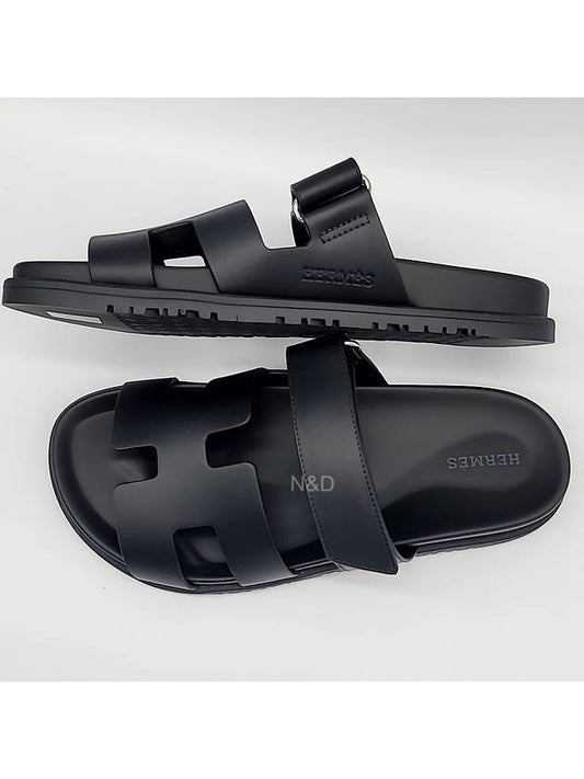 Chypre Calfskin Sandals Black - HERMES - BALAAN 2