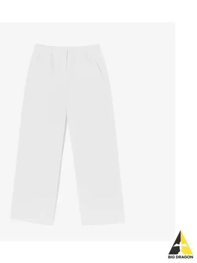 Women s Straight Woven Pants OFFWHITE Off White - LACOSTE - BALAAN 1