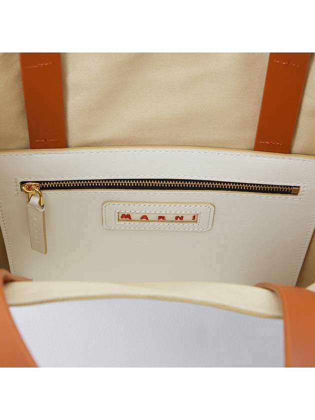 MUSEO Soft Shoulder Tote Bag White Orange - MARNI - BALAAN 11