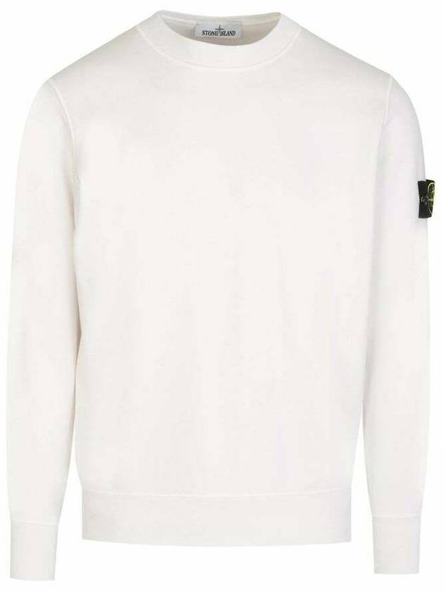 Round-Neck Sweatshirt White - STONE ISLAND - BALAAN 2