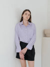 Lavender Crop Shirt Purple - YOUNESS - BALAAN 4