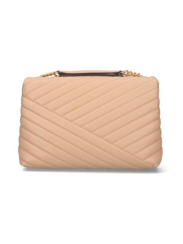 Kira Chevron Convertible Shoulder Bag Beige - TORY BURCH - BALAAN 4