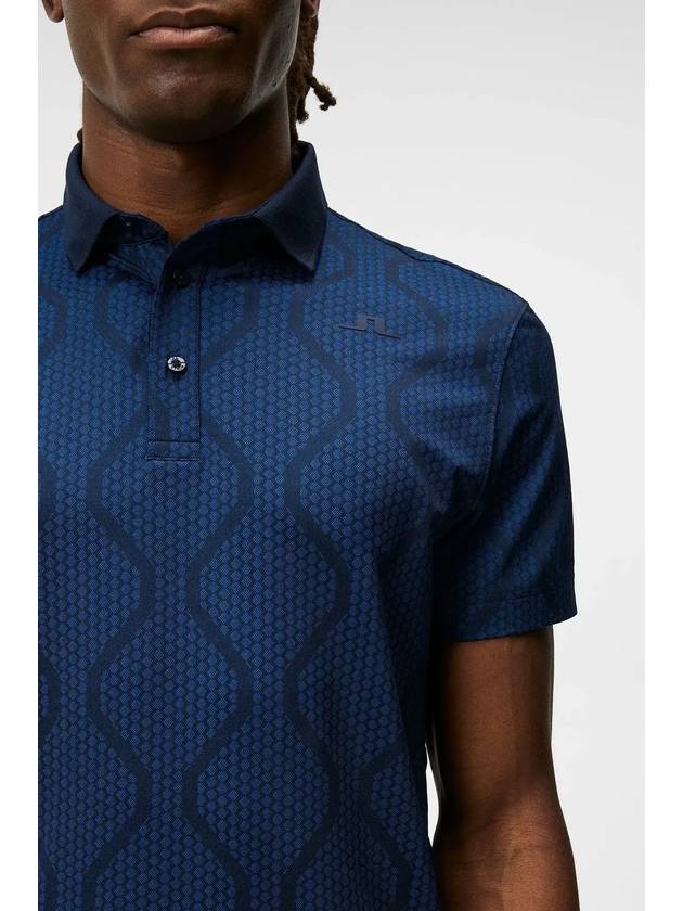 Golf Mat Jacquard Regular Fit Polo GMJT07756 6855 Men's Matt Jacquard Regular Fit Polo - J.LINDEBERG - BALAAN 6