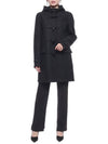 Wool Duffle Coat Black - SAINT LAURENT - BALAAN 4