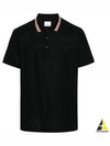 Striped Cotton Polo Shirt Black - BURBERRY - BALAAN 2