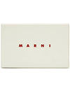 Men's Compact Tri-Fold Leather Half Wallet Black - MARNI - BALAAN 10