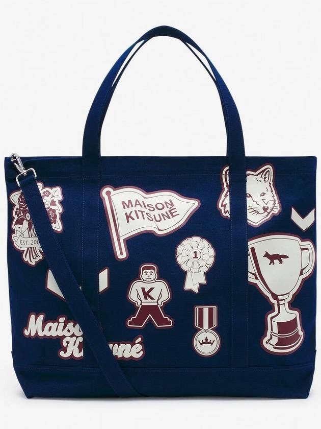 Varsity patch logo tote bag LW05106WW0083 - MAISON KITSUNE - BALAAN 1