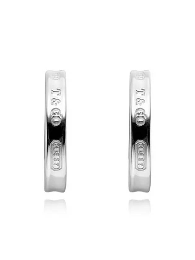 Tiffany 1837 Small Hoop Earrings Silver - TIFFANY & CO. - BALAAN 2