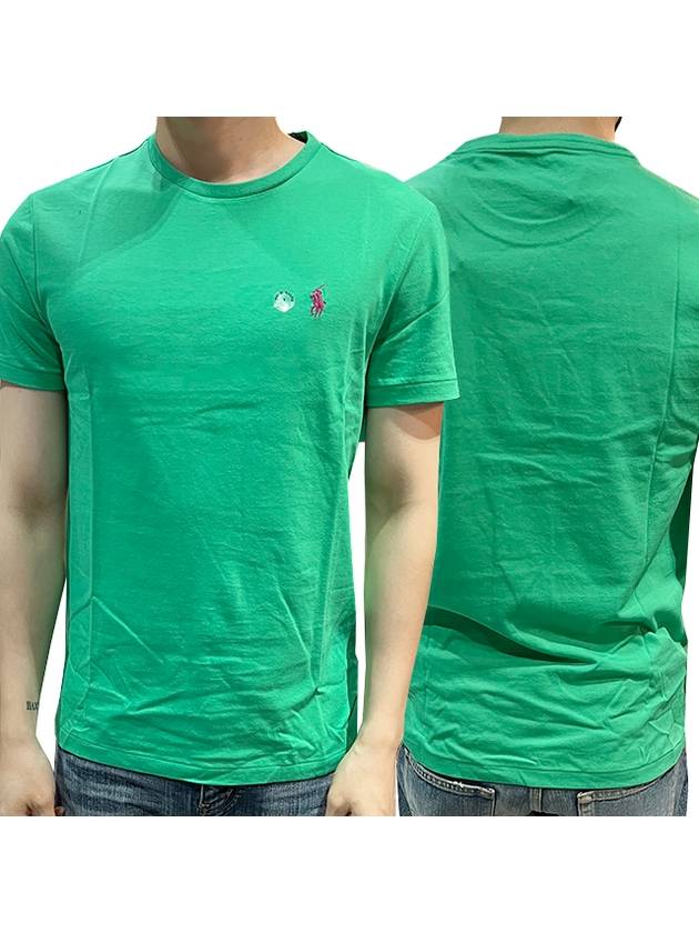 Embroidered Logo Cotton Short Sleeve T-Shirt Green - POLO RALPH LAUREN - BALAAN 2