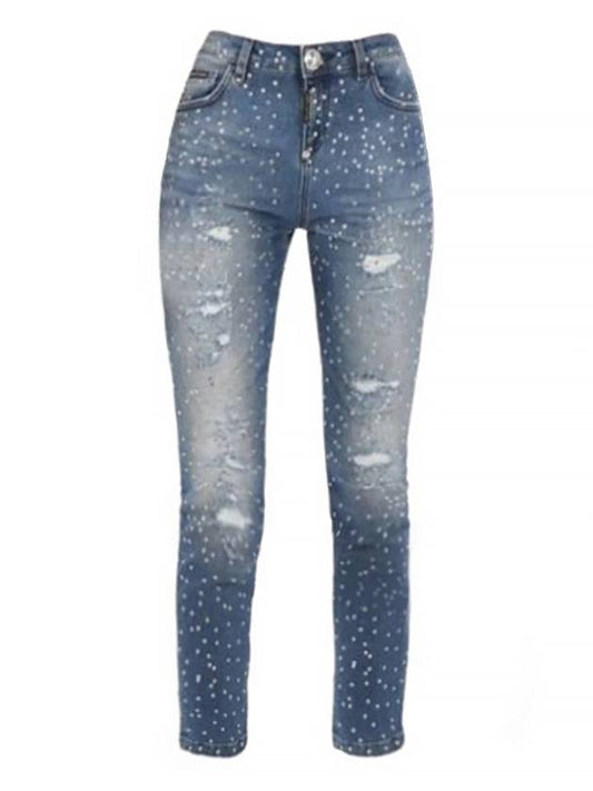 Denim Straight Pants A18C WDT0803 PDE004N 08GI Blue - PHILIPP PLEIN - BALAAN 2