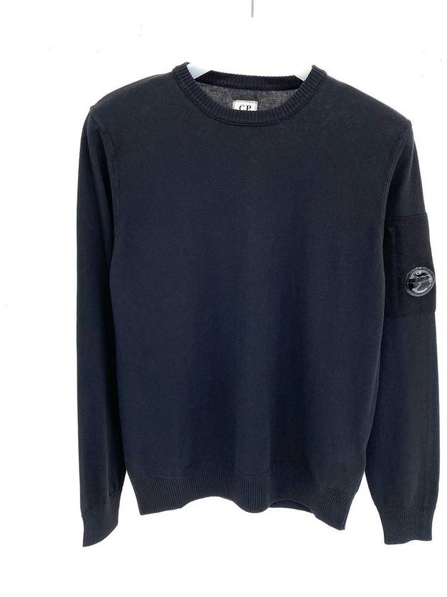 Men's Lens Wappen Cotton Sweatshirt Black - CP COMPANY - BALAAN 2