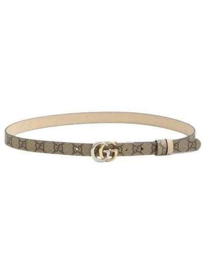 GG Marmont Reversible Thin Leather Belt Beige - GUCCI - BALAAN 2