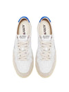 Medalist Leather Suede Blue Tab Low Top Sneakers White - AUTRY - BALAAN 4